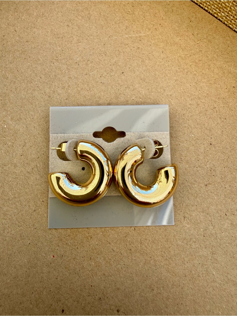 Gold Chunky Hoop Earrings - Women Jewelry